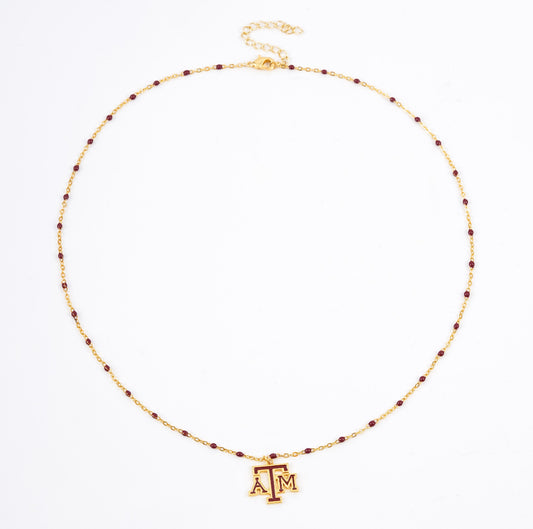 Texas A&M logo necklace