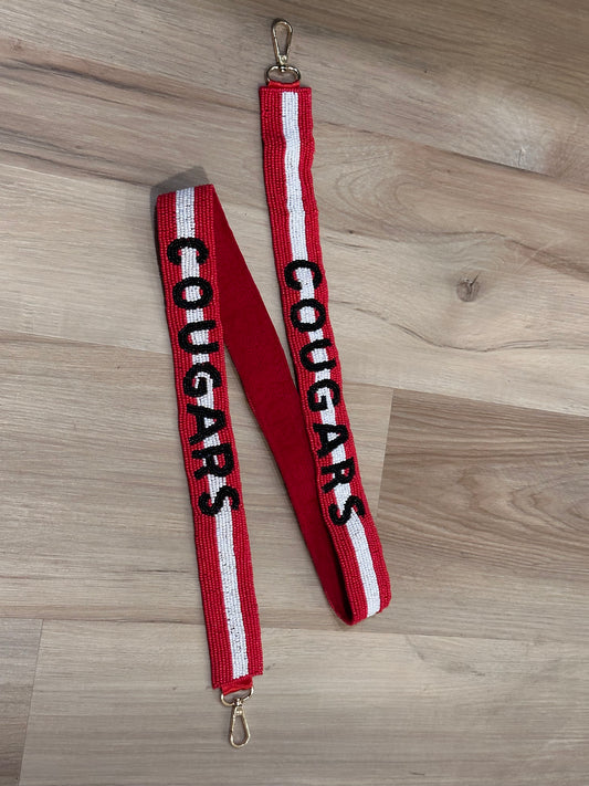 Cougars beaded purse strap