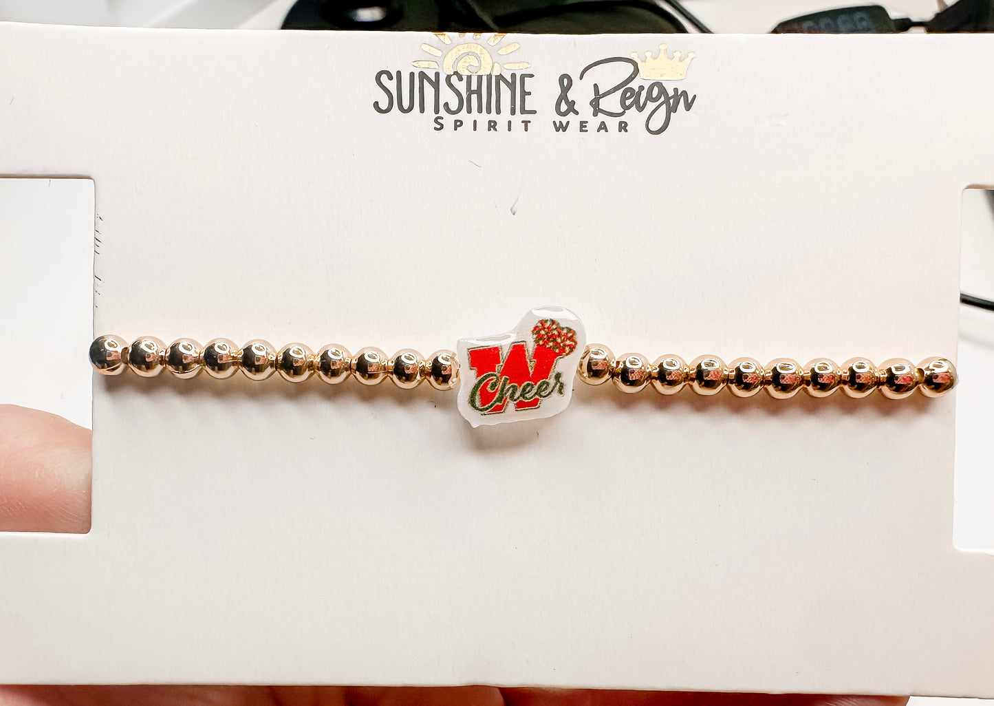 Woodlands Cheer acrylic bead bracelet