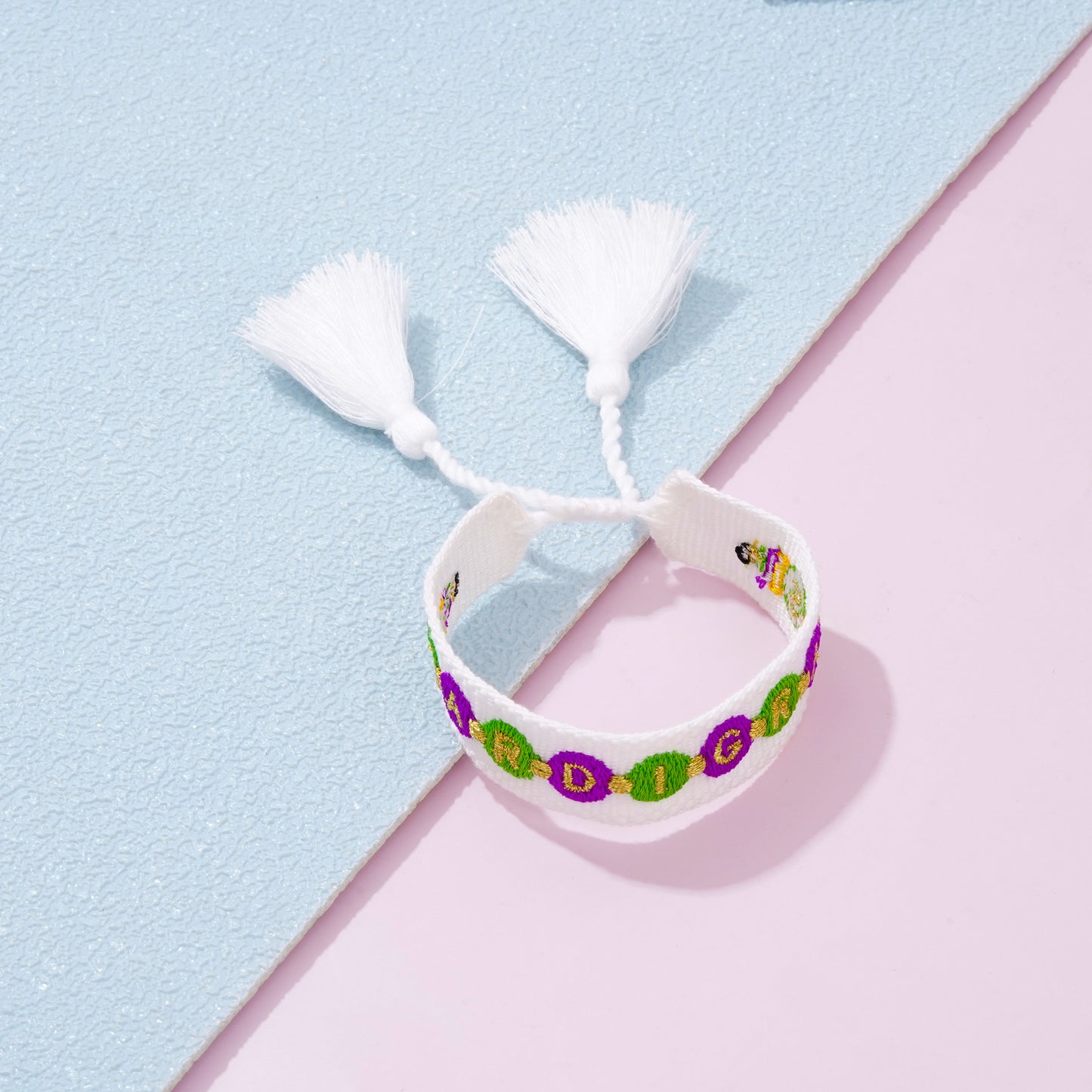 Mardi Gras Tassel Bracelet 2025