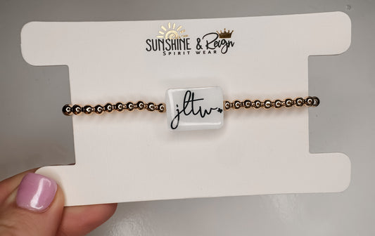 JLTW acryclic beaded bracelet