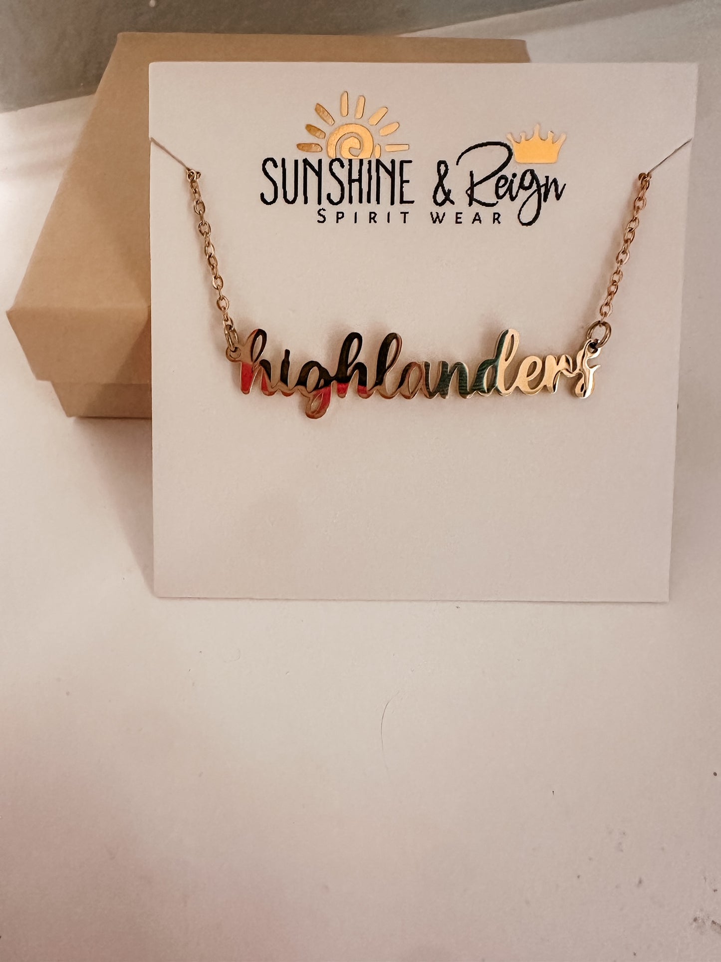 Highlander Script Necklace