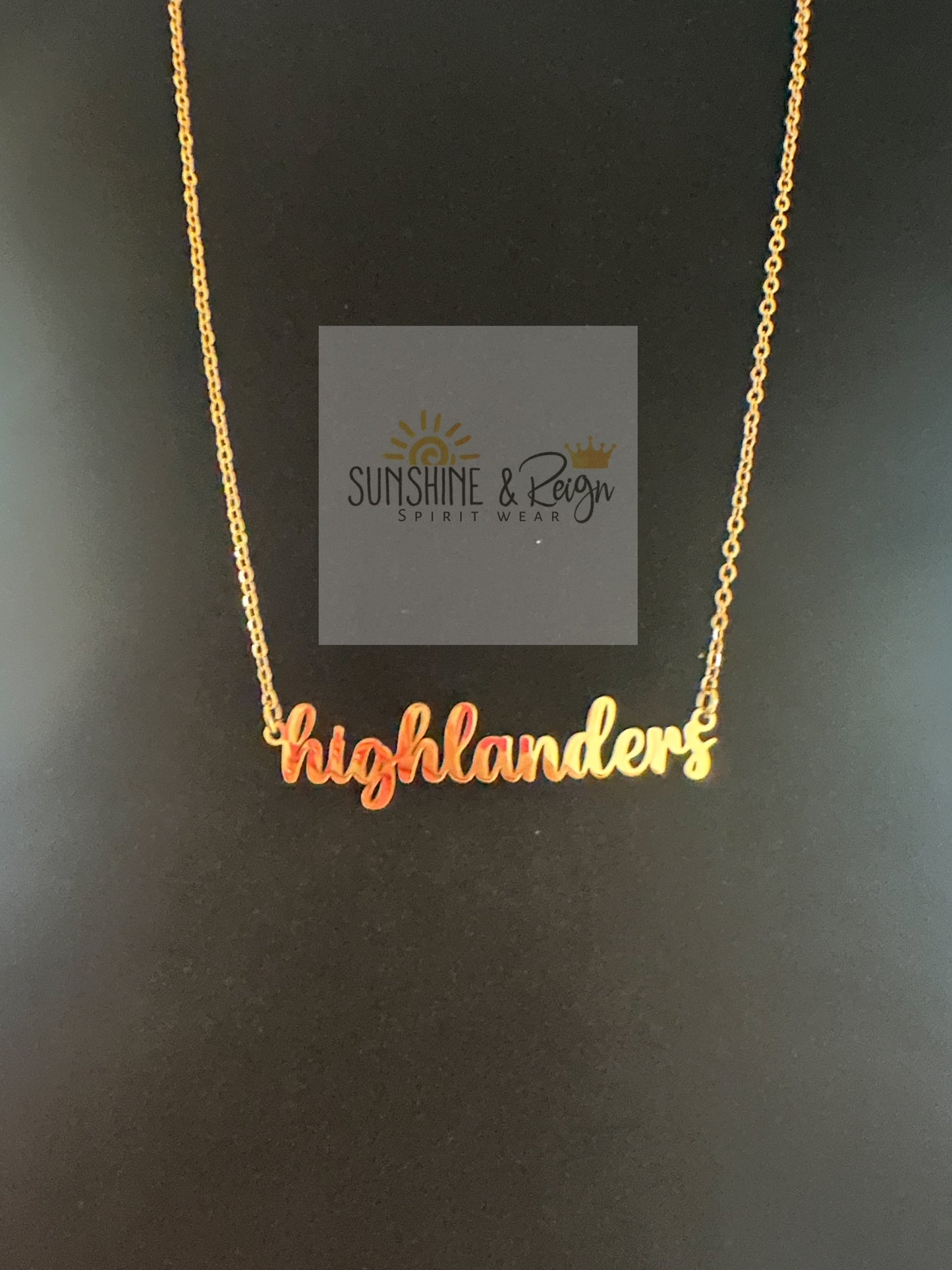 Highlander Script Necklace