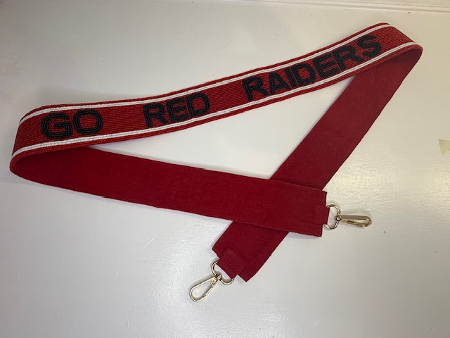 Red Texas Tech Beaded Purse Strap