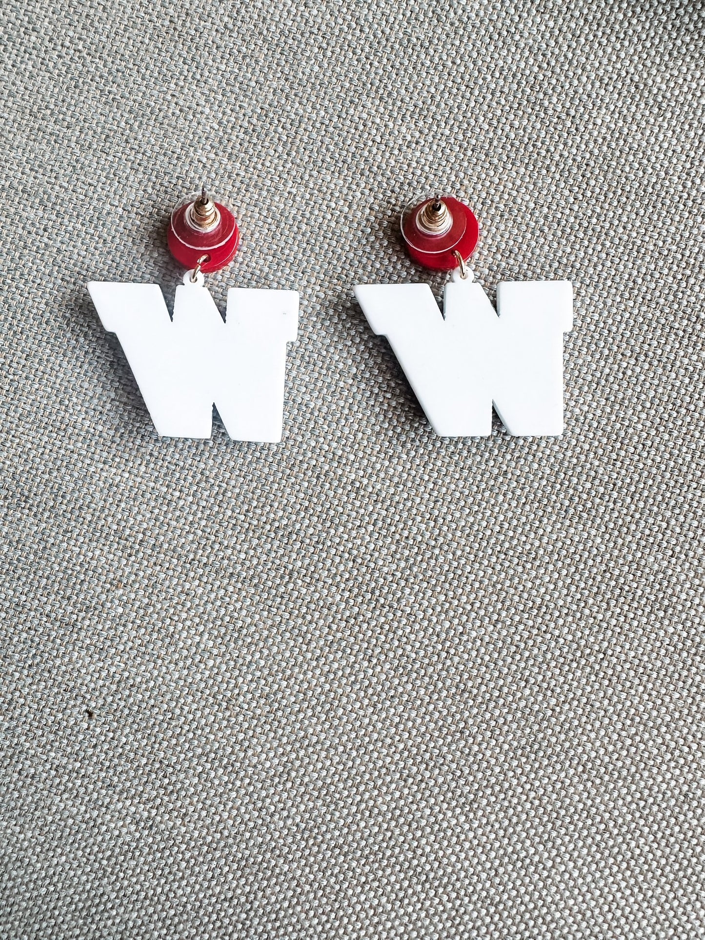 Woodlands "W" Acrylic Earrings