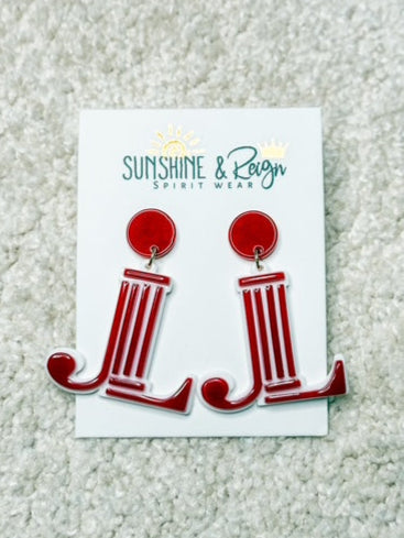 JL logo acrylic earrings