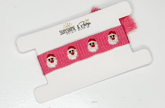 Pink Santa Tassel Bracelet