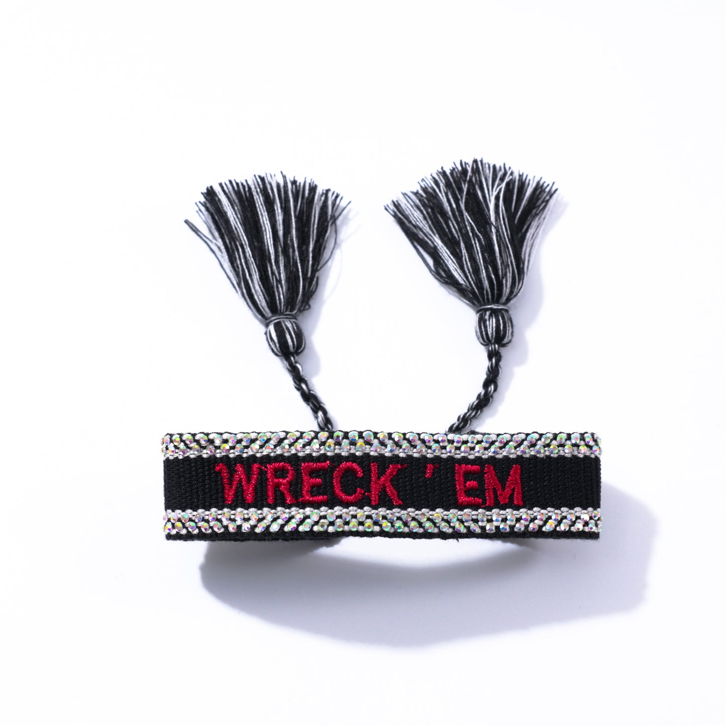 Wreck 'em Rhinestone Tassel Bracelet