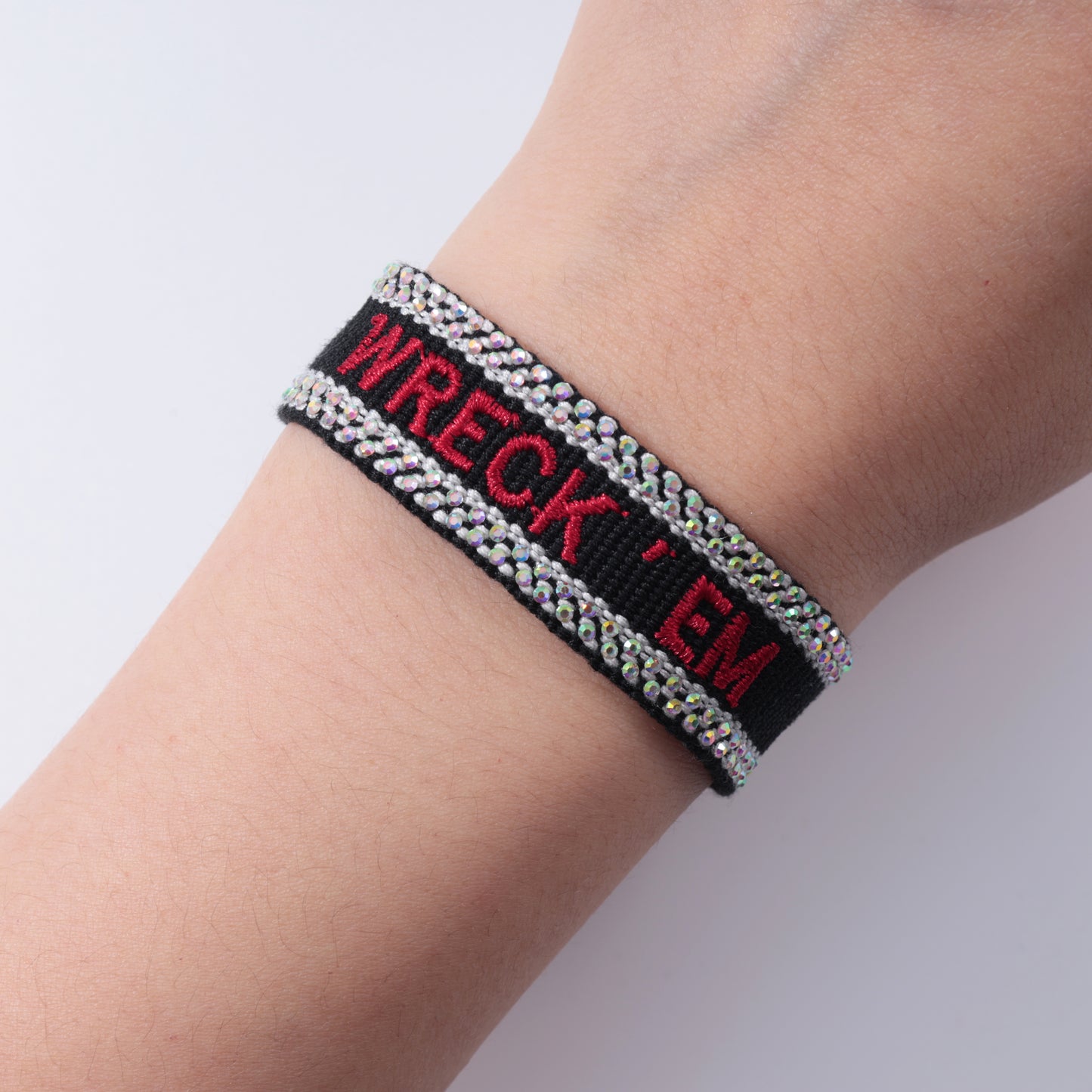 Wreck 'em Rhinestone Tassel Bracelet