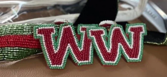 Woodlands "W" Beaded Earrings